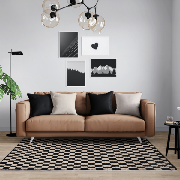 Custom Rug - checkered rug - Dames