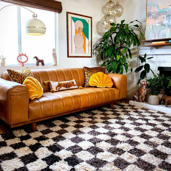 Custom Rug - checkered rug - Dames