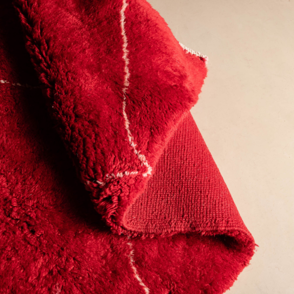 Custom Rug - Handmade Red Rug, Customizable Berber Carpet