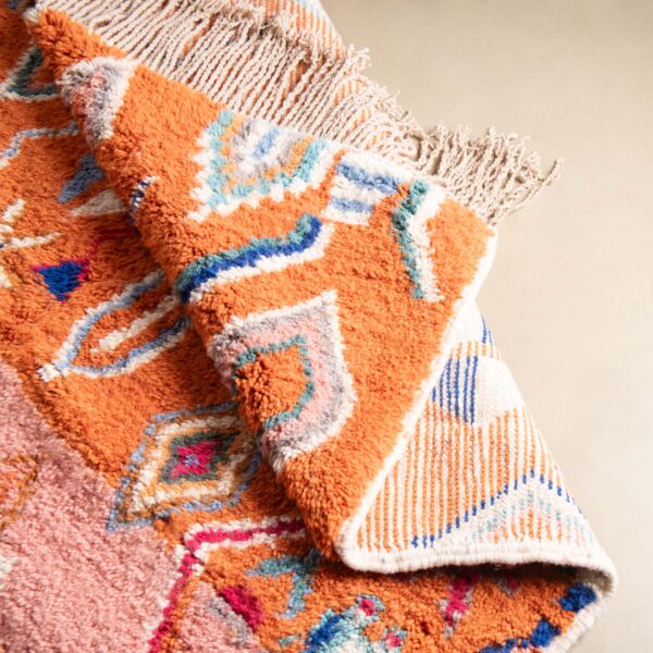 Orange Moroccan rug, store Berber carpet - Custom wool rugs