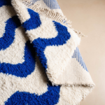 Custom Rug - Unique Moroccan Handmade Rug, Blue Carpet