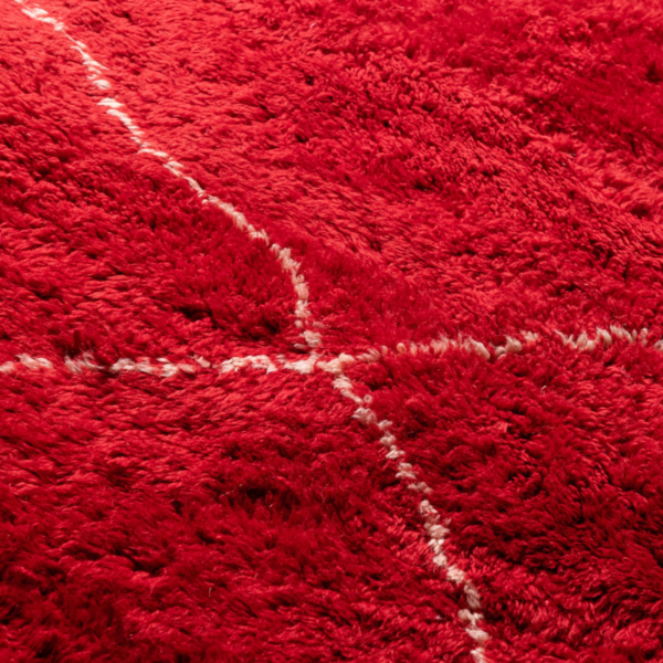 Custom Rug - Handmade Red Rug, Customizable Berber Carpet