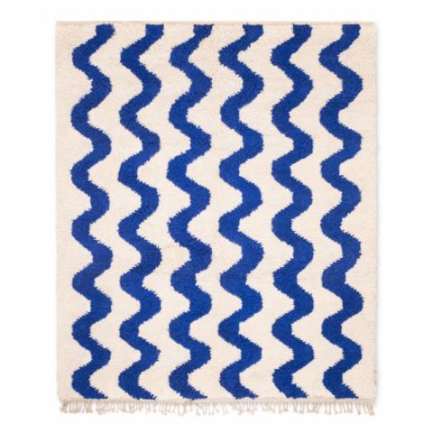 Custom Rug - Unique Moroccan Handmade Rug, Blue Carpet