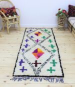 Small Rug - Moroccan Handwoven Vintage Style, 2x7 ft (218x83 cm)