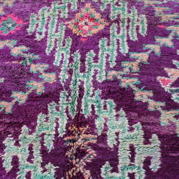 Vintage Rug 193 x 304 cm - Purple Handwoven Berber Carpet- Perfect for Boho & Modern Interiors