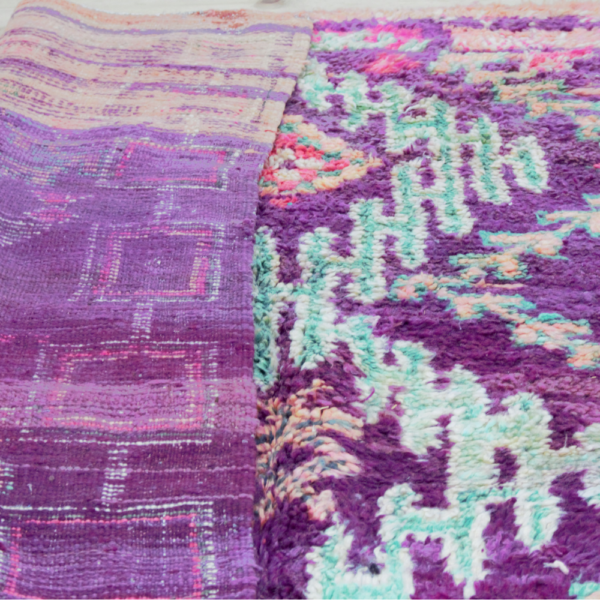 Vintage Rug 193 x 304 cm - Purple Handwoven Berber Carpet- Perfect for Boho & Modern Interiors