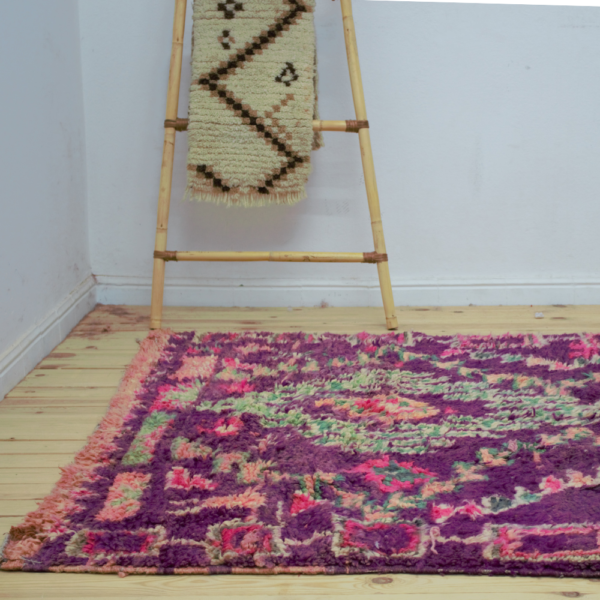Vintage Rug 193 x 304 cm - Purple Handwoven Berber Carpet- Perfect for Boho & Modern Interiors