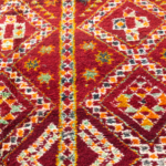 Vintage Rug – Stunning Handmade Antique Red Carpet, Moroccan Style, Large Area Rug 309 x 186 cm (10' x 6')